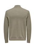 Only & Sons Düz Koyu Bej Erkek Hırka ONSCOOPER REG LS 12 CARDIGAN KNIT