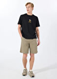 Jack & Jones Bisiklet Yaka Siyah Erkek T-Shirt 12288513_JORCACTUS TEE SS CREW NECK