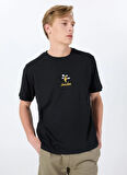 Jack & Jones Bisiklet Yaka Siyah Erkek T-Shirt 12288513_JORCACTUS TEE SS CREW NECK