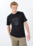 Jack & Jones Bisiklet Yaka Siyah Erkek T-Shirt 12288525_JCOTONAL TEE SS CREW NECK