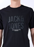 Jack & Jones Bisiklet Yaka Siyah Erkek T-Shirt 12288525_JCOTONAL TEE SS CREW NECK