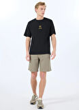 Jack & Jones Bisiklet Yaka Siyah Erkek T-Shirt 12288517_JORANIMAL TEE SS CREW NECK