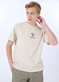 Jack & Jones Bisiklet Yaka Gri Erkek T-Shirt 12288513_JORCACTUS TEE SS CREW NECK