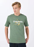 Jack & Jones Bisiklet Yaka Koyu Yeşil Erkek T-Shirt 12288515_JORSPLASH TEE SS CREW NECK