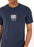 Jack & Jones Bisiklet Yaka Lacivert Erkek T-Shirt 12288570_JCOBARCODE TEE SS CREW NEC