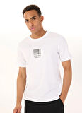 Jack & Jones Bisiklet Yaka Beyaz Erkek T-Shirt 12288570_JCOBARCODE TEE SS CREW NEC