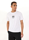 Jack & Jones Bisiklet Yaka Beyaz Erkek T-Shirt 12288570_JCOBARCODE TEE SS CREW NEC
