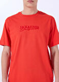 Jack & Jones Bisiklet Yaka Kırmızı Erkek T-Shirt 12288567_JORBRAND TEE SS CREW NECK