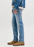 Jack & Jones Mavi Erkek Tapered Fit Denim Pantolon 12289083 JJIMIKE JJORGINAL JOS 511