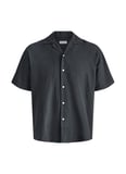 Jack & Jones Siyah Erkek Regular Fit Gömlek 12288594 JJEBREEZE RESORT SHIRT