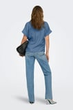 Only Kadın Onlcharıs V Yaka Kısa Kollu Bluz 15363976 Orta Mavi