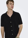 Only & Sons Siyah Erkek Normal Fit Desenli Kazak 22037745 ONSJAM LIFE REG SHIRT KNIT