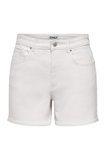 Only Onlphine Pamuklu Regular Fit Kot Short Bayan SHORT 15372986 BEYAZ