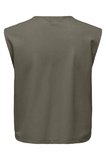 Only Onlsakura Regular Fit Yuvarlak Yaka Bağlama Detaylı Yelek Bayan YELEK 15366877 Olive