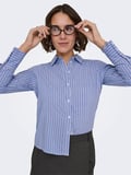 ONLBERIT LIFE L/S SHIRT NOOS WVN Kadın Mavi UK Gömlek - 15320243
