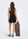 ONLY Siyah Kadın Şort ONLSIESTA HW BELT LIN BL SHORTS PNT