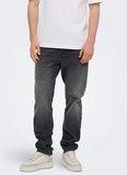 Only & Sons Siyah Erkek Dar Taşlamalı Denim Pantolon 22038626 ONSYOKE TAPERED BOXCRO DNM