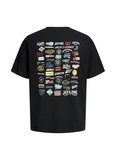 Jack & Jones Siyah Erkek Regular Fit Logo Baskılı T-Shirt 12298480 JJLEGACY TEE SS CREW NECK