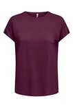 Only Onlhannah Regular Fit Bisiklet Yaka Basic T Shirt Bayan T SHİRT 15371576 VİŞNE