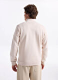 Jack & Jones Dik Yaka Krem Erkek Sweatshırt 12299799 JORNEWOVE SWEAT SMU