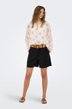 Only Onlibiza Modal Kumaş Yüksek Bel Kemerli Short Bayan SHORT 15370298 SİYAH