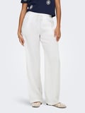 ONLITA MW LINEN LOOK WIDE PANT TLR Kadın Beyaz Pantolon - 15370273