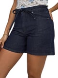 ONLGIANNA MW BELTED SHORTS AZG DNM NOOS Kadın Mavi Şort - 15340706