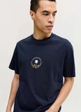 Jack & Jones Lacivert Erkek Normal Logo Baskılı T-Shirt 12295125 JORHYERES MINIMAL TEE NECK