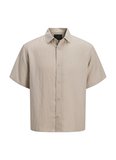 Jack & Jones Bej Erkek Regular Fit Gömlek 12295083 JPRBLASKYE TENCL S/S SHIRT