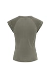 Only Onlhannah Slim Fit Bisiklet Yaka T Shirt Bayan T SHİRT 15375055 YEŞİL