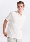 Jack & Jones Ekru Erkek Regular Fit Zikzak Desenli Polo T-Shirt 12308294 JPRBLATRENTONJACQU POLOSMU