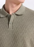 Jack & Jones Yeşil Erkek Regular Fit Zikzak Desenli Polo T-Shirt 12308294 JPRBLATRENTONJACQU POLOSMU