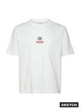 Jack & Jones Ekru Erkek Regular Fit Logo Baskılı T-Shirt 12306238 JORRUDE TEE CRW NECK BSS26