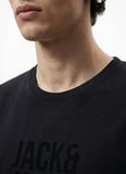 Jack & Jones Siyah Erkek Regular Fit Logo Baskılı T-Shirt 12307780 JCOTONE TEE CRW NECK BSS26