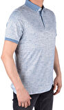 RYM-7550 POLO YAKA DESENLİ  TİŞÖRT /AÇIK MAVİ/XXL