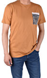 RYM-8270 BİSİKLET YAKA DESENLİ TİŞÖRT/HARDAL/L
