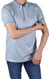 RYM-7620 FERMUARLI POLO YAKA TİŞÖRT/AÇIK MAVİ/L