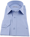 KML 10-PAMUK LYCRA SLİMFİT GÖMLEK/MAVİ/M
