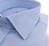 KML 10-PAMUK LYCRA SLİMFİT GÖMLEK/MAVİ/XL