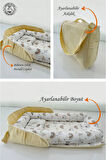 Sarı Çantalı Babynest Anne Yanı Taşınabilir Babynest Otelde, Seyehatte, Araçta Her yere Taşınabilir.