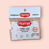 Homix Yapışkanlı Renkli Parmak Post-it Notluk 5'li (1 Paket)