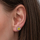 925 Ayar Gümüş Sarı Baget Taşlı Kadın Set T8603 (944944)