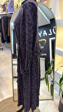 Misswhence Desenli Cupro Elbise 38829 Lİla