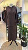 İNVEE ELBİSE  7026 KAHVERENGİ