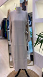 İNVEE MODAL ELBİSE KEMERLİ KREM 6958
