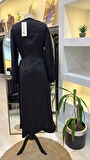 Misswhence Tafta Crush Elbise 38804 SİYAH