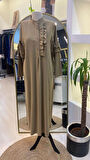 İNVEE  ELBİSE FİRFİR DETAYLİ 6925 CAMAL