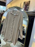 PUANE Naturel Dokulu Oversize Gömlek -10800 BEJ