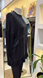 Nuss siyah 3003 İpek Tunik