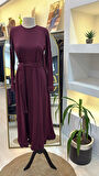 Misswhence Güpür Detaylı Elbise 38823 BORDO